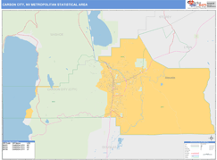 Carson City Metro Area Digital Map Basic Style